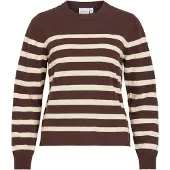 Vila Pullover 'VIKerry' beige / cioccolato