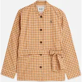 Scotch & Soda Linen Blend Gingham Belted Blazer Rose Dust Taglia: L | Blazers Outlet | Donna | Rosa