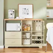 StarTech.com FSB81, Credenza a buffet, 2 ante in vetro, beige