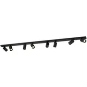 Orion Faretto da soffitto Sean, nero, 8 luci, acciaio, alluminio, GU10