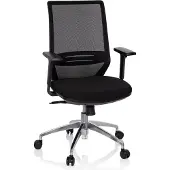 Hjh OFFICE Sedia da ufficio, girevole, PROFONDO nero
