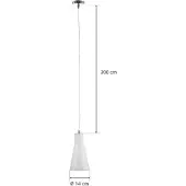 FABAS LUCE Lampadario Diana Sospensione Cromata 1 Luce Design Metallo Vetro Soffiato