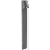 LEDS-C4 Lampione Eko Inclined, grigio, altezza 80 cm, alluminio