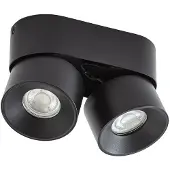 PRIOS Faretto Rotari basic, a 2 luci, nero, 18 cm, GU10