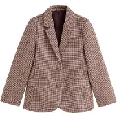 Next Blazer 'N.Premium' beige / marrone scuro / borgogna / bianco