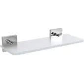 Sapho X-SQUARE Ripiano in vetro 300 mm, cromato/vetro smerigliato