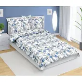 Bellatex Lenzuola in crêpe - 140x200 cm. 70x90 - blu