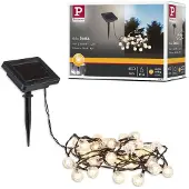 Paulmann Ghirlanda luminosa LED solare Soala, IP44, nera, 30 luci