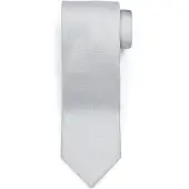 Suitable Cravatta Seta Zilver Grigio Argento