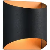 Reality Leuchten Applique Samdel, nero-oro, altezza 12 cm Metallo G9 up/down