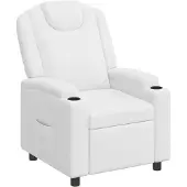 Syfax Poltrona reclinabile Bianco 75 x 95 x 106 cm Tessuto