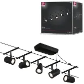 Paulmann Cup funi set base 5 luci nero satinato
