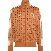 Adidas Giacca sportiva crema / marrone / arancione scuro