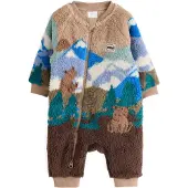 Next Pigiama blu chiaro / mocca / marrone scuro / smeraldo
