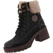 Mustang Stivaletto stringato 'Caro' crema / nero