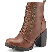 Dream Pairs Boots 'Damen Stiefel Stiefeletten' marrone