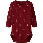 Name it Tutina / body per bambino 'NBFRatia' beige / écru / rosso scuro