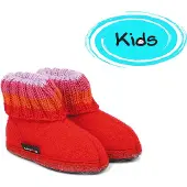 Haflinger Kids Paul Pantofole Bambini (33, rosso)