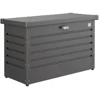 Biohort Scatola per cuscini da giardino 100, 101 x 46 x 61 cm grigio scuro metallizzato