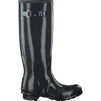 Hunter Women's Original Tall Gloss Stivali di gomma Donna (36, nero)
