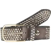 B.belt Cintura Vera Pelle 85 cm grigio