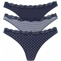 LASCANA String blu / bianco