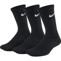 Nike Kid's Everyday Cushioned Crew Socks 3-Pack Calze casual Bambini (S - EU: 34-38, nero)