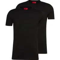 HUGO per uomo. 50325440 Confezione da 2 T-shirt rotonde nere (XL), Nero, Casual, Cotone, Manica corta, Sostenibile