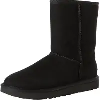 Ugg per donna. 1016223 Stivaletti Classic Short II in pelle nera (38), Nero, Basso, Nessuno, Casual
