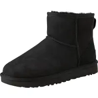 Ugg per donna. 1016222 Stivaletti classici Mini II in pelle nera (40), Nero, Basso, Nessuno, Casual