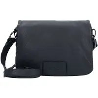 L.credi Borsa a tracolla Vera Pelle 25 cm nero