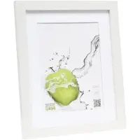 Deknudt Frames Portafoto bianco con passepartout bianco 20x25