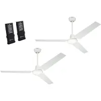 WESTINGHOUSE Ventilatore da soffitto Industrial, bianco, silenzioso, Ø 142 cm