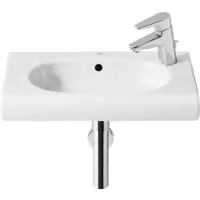 Roca Meridian - Lavabo 550x320 mm, con sfioratore, foro per rubinetto, bianco A32724Y000