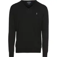 Ralph Lauren per uomo. 710670789003 Maglione slim fit in cotone con scollo a V nero (M), Casual, Classico