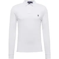 Ralph Lauren per uomo. 710681126001 Polo bianca a maniche lunghe in piqué slim fit (S), Bianco, Casual, Cotone, Manica lunga