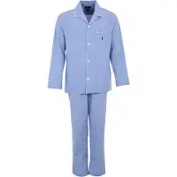 Ralph Lauren per uomo. 714514095001 Pigiama lungo in popeline con quadri blu a quadretti (XXL), Homewear, Cotone, Manica lunga