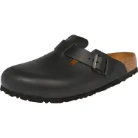 Birkenstock - Zoccoli - Boston Natural Leather Black per Uomo - Taglia 40 - Nero