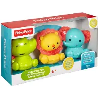 Fisher-Price Amici Roly-Poly Leone Elefante Coccodrillo — Set giocattoli sonaglio