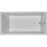Duravit Starck Bains à remous, version à encastrer, simple dos, bâti-support, garniture de vidage et de trop-plein chrome, Air-System, 1800x900mm, 760050000AS0000, 760050000AS0000