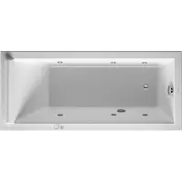 Duravit Starck Bains à remous, à encastrer, simple dos, bâti-support, garniture de vidage et de trop-plein chrome, système à jet, 1600x700mm, 760333000JS1000, 760333000JS1000