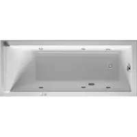 Duravit Starck Bains à remous, à encastrer, simple dos, bâti-support, garniture de vidage et de trop-plein chrome, système à jet, 1700x700mm, 760334000JS1000, 760334000JS1000