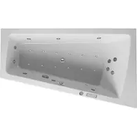 Duravit Paiova Bain à remous, à encastrer, simple dos à droite, bâti-support, garniture de vidage et de trop-plein chromée, Combi-Système E, 1700x1000mm, 760213000CE1000, 760213000CE1000