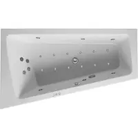 Duravit Paiova Bain à remous, à encastrer, simple dos à gauche, bâti-support, garniture de vidage et de trop-plein chrome, Combi-Système P, 1700x1000mm, 760212000CP1000, 760212000CP1000