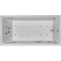 Duravit Starck Bains à remous, à encastrer, simple dos, bâti-support, garniture de vidage et de trop-plein chrome, Combi-Système P, 1800x900mm, 760050000CP1000, 760050000CP1000