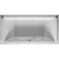 Duravit Starck Bains à remous, version à encastrer, double dos inclinés, garniture de vidage et de trop-plein chrome, système à jet, 1800x900mm, 760339000JS1000, 760339000JS1000
