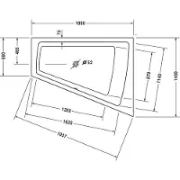 Duravit Paiova Bain à remous, à encastrer, simple dos à droite, bâti-support, garniture de vidage et de trop-plein chrome, Combi-Système P, 1800x1400mm, 760217000CP1000, 760217000CP1000