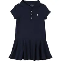 Ralph Lauren per ragazza. 313624740001 Abito polo in piqué elasticizzato (7años= 130/134cm), Casual, Cotone, moda per bambini