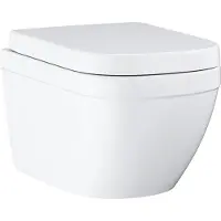 GROHE Wand-Tiefspül-WC Euro Keramik mit WC-Sitz spülrandlos alpinweiss