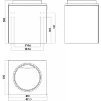 Emco evo 450 Lavabo pour invités, noir, 450x450x508mm, 958227514, 958227514